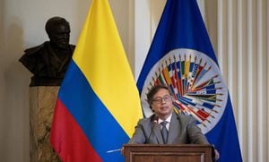A la 1:20 p.m. (hora Colombia) se tiene previsto que los presidentes se reúnan de forma privada en la oficina Oval de la Casa Blanca. Foto: Agencia AFP