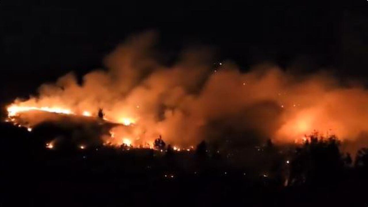 Incendio en Fúquene, Cundinamarca.