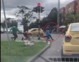 Robo contra ciclista en la localidad de Engativá, Bogotá.
