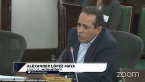 Alexander López Maya en la Comisión Primera del Senado de este martes 17 de noviembre.