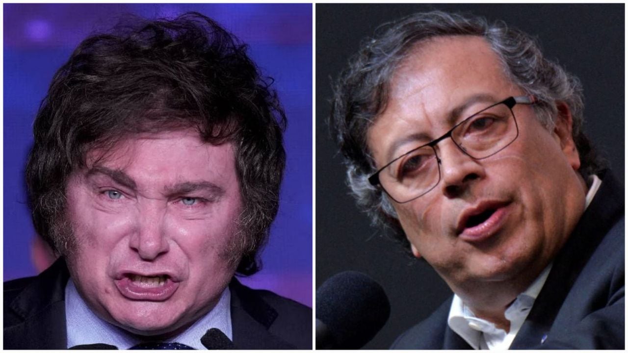 Tensión entre el candidato a la presidencia argentina, Javier Milei, y el mandatario colombiano, Gustavo Petro.