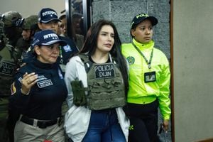 En las instalaciones de la DIJIN se realizó la reseña a la excongresista Aida Merlano quien fue deportada a Colombia en horas de la mañana de este viernes desde Venezuela.