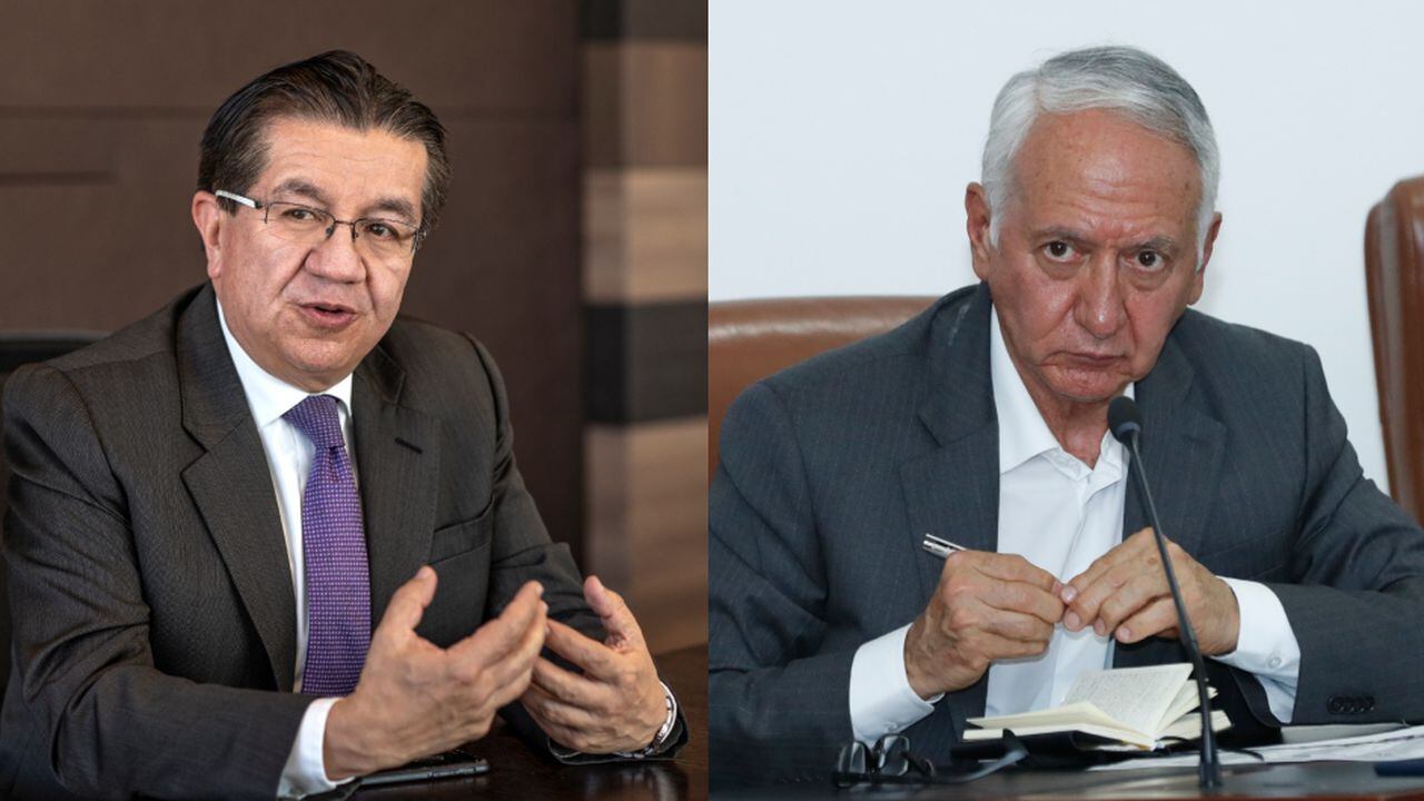 El exministro Fernando Ruiz y el actual jefe de la cartera de Salud, Guillermo Jaramillo.