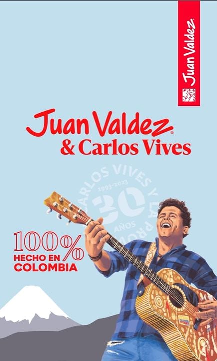 Juan Valdez lanzó una edición especial con la imagen del cantante Carlos Vives en homenaje a su carrera artística.