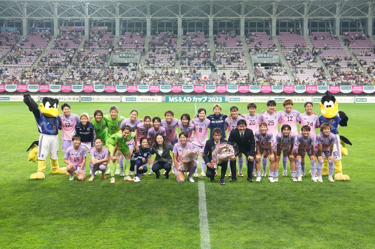 Selección de Japón tras vencer a Panamá en un amistoso el pasado 14 de julio