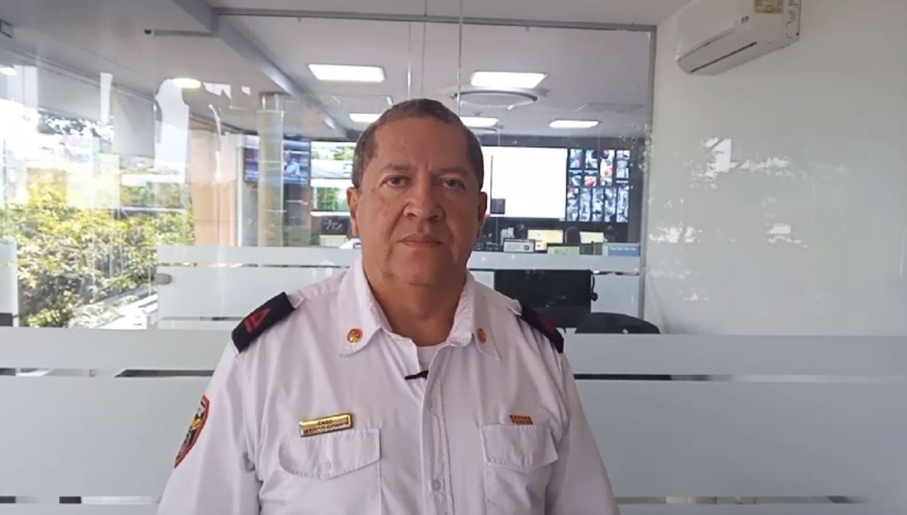Cabo Marco Antonio Gómez Montaño, coordinador del Centro de Operaciones y Telemática del Cuerpo de Bomberos Voluntarios de Cali.