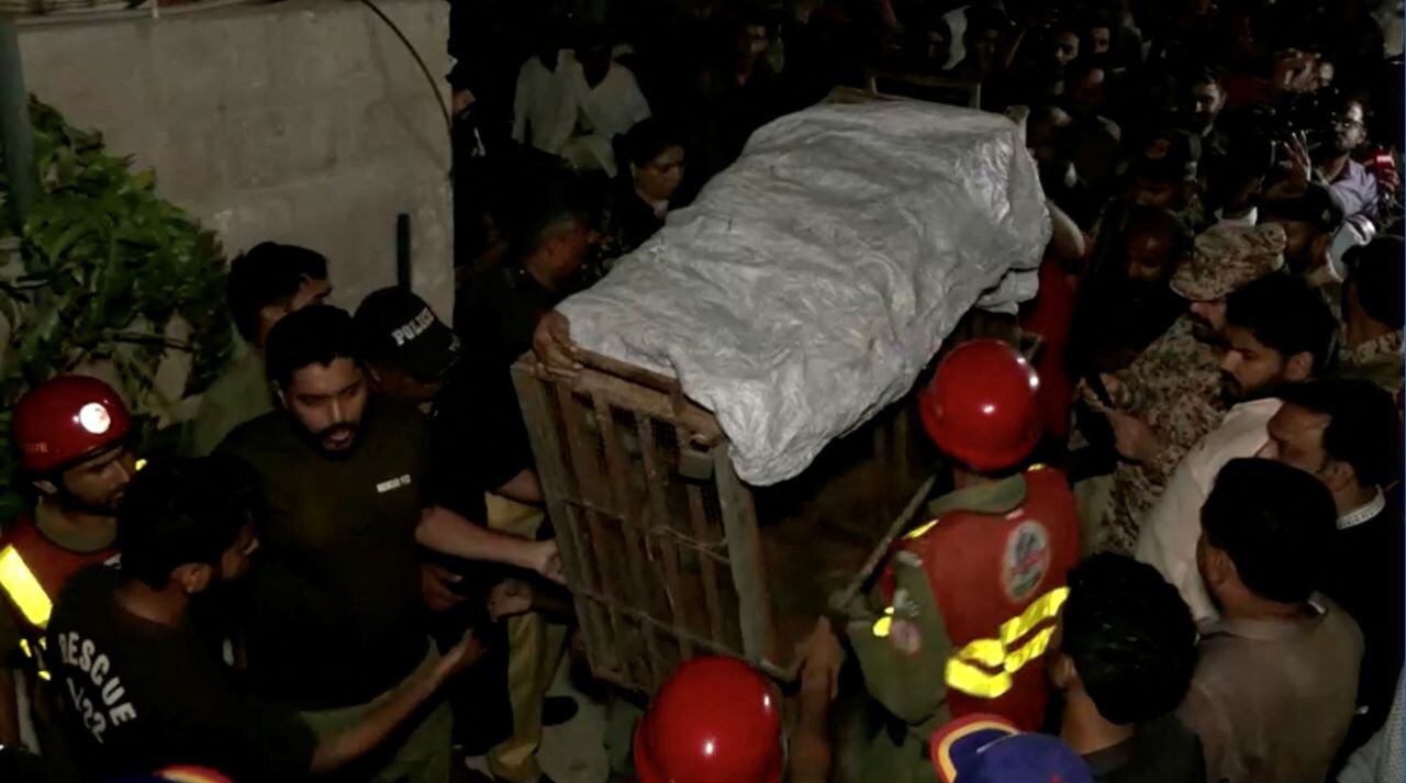 Las autoridades  policiales, militares y animalistas, atraparon al léon, que causó pánico en las calles de Karachi.