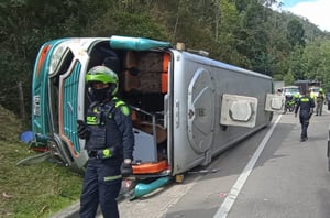 Accidente  en vía Bogotá-Villeta