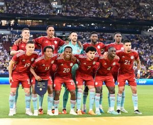 La Selección Colombia venció 2-0 a Alemania en territorio alemán con goles de Luis Díaz y Juan Guillermo Cuadrado. (Foto de la Federación Colombiana de Fútbol).