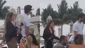 La pareja de españoles fueron captados disfrutando de unas vacaciones en un exclusivo hotel en Abu Dabi, Emiratos Árabes Unidos.