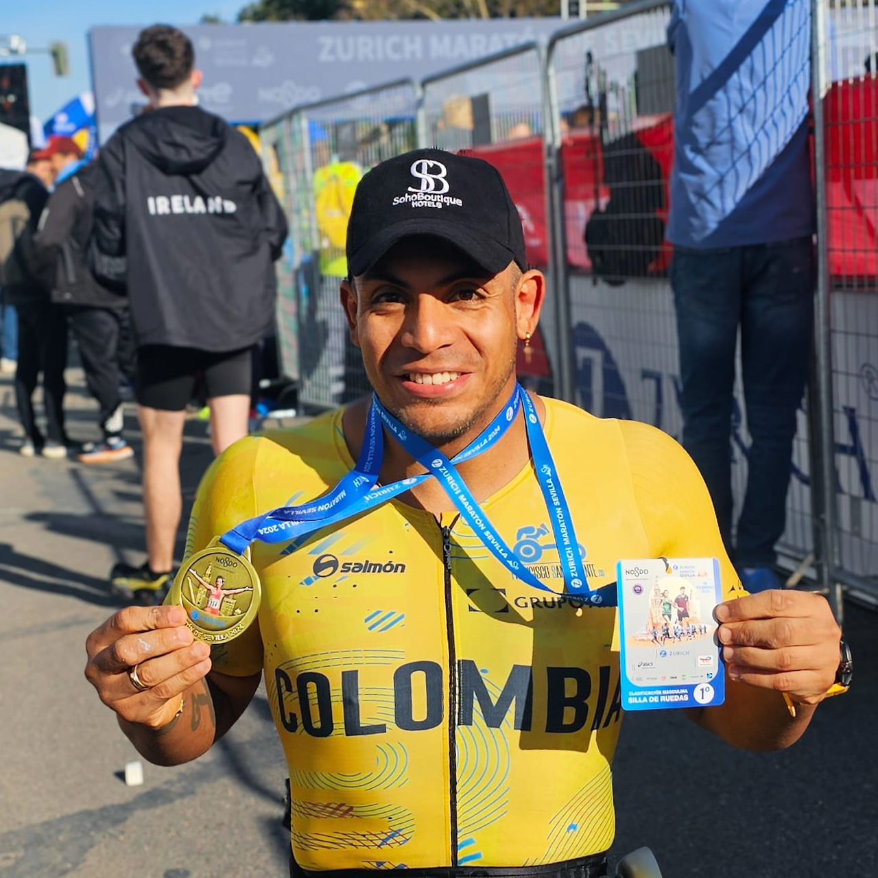 El colombaino Francisco Sanclemente, campeón de la Maratón de Sevilla 2024.