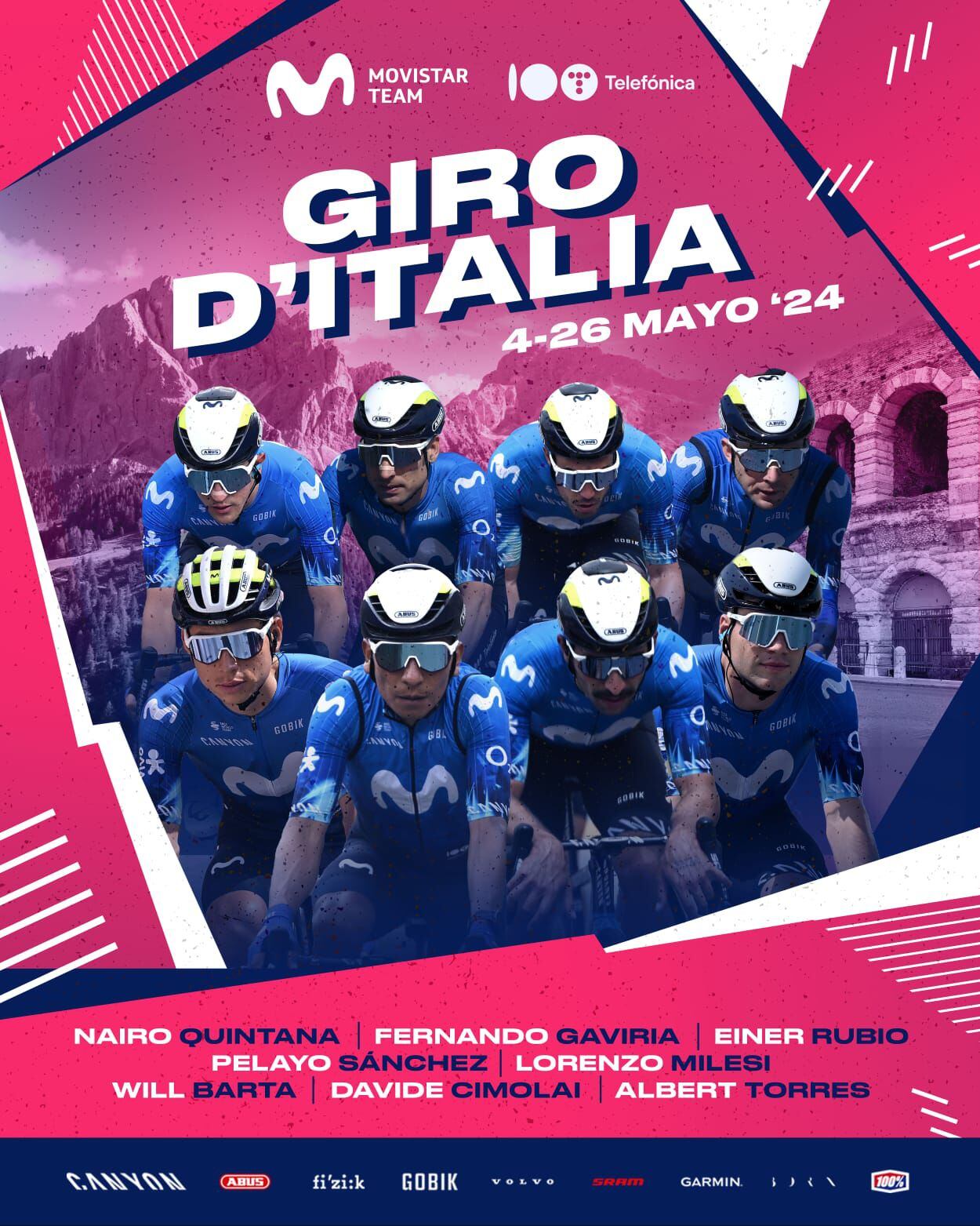 Nairo Quintana correrá el Giro de Italia con el Movistar Team