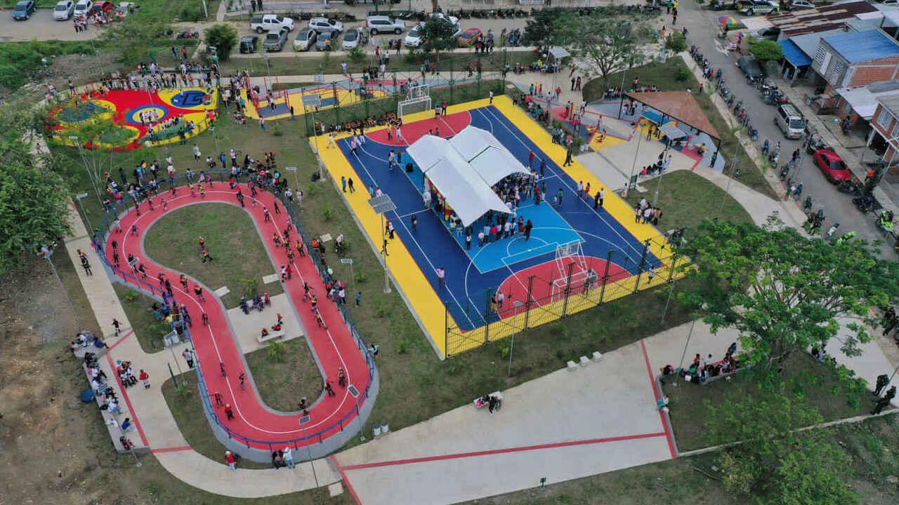 El polideportivo cuenta con diferentes espacios para la sana recreación de los habitantes del municipio. Foto: Cortesía Minvivienda.