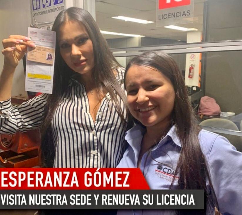 Esperanza Gómez en Centro de Diagnóstico Automotor Instagram /CDAV_Cali