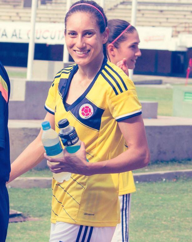 Melisa Ortiz en su etapa como jugadora de la Selección Colombia.