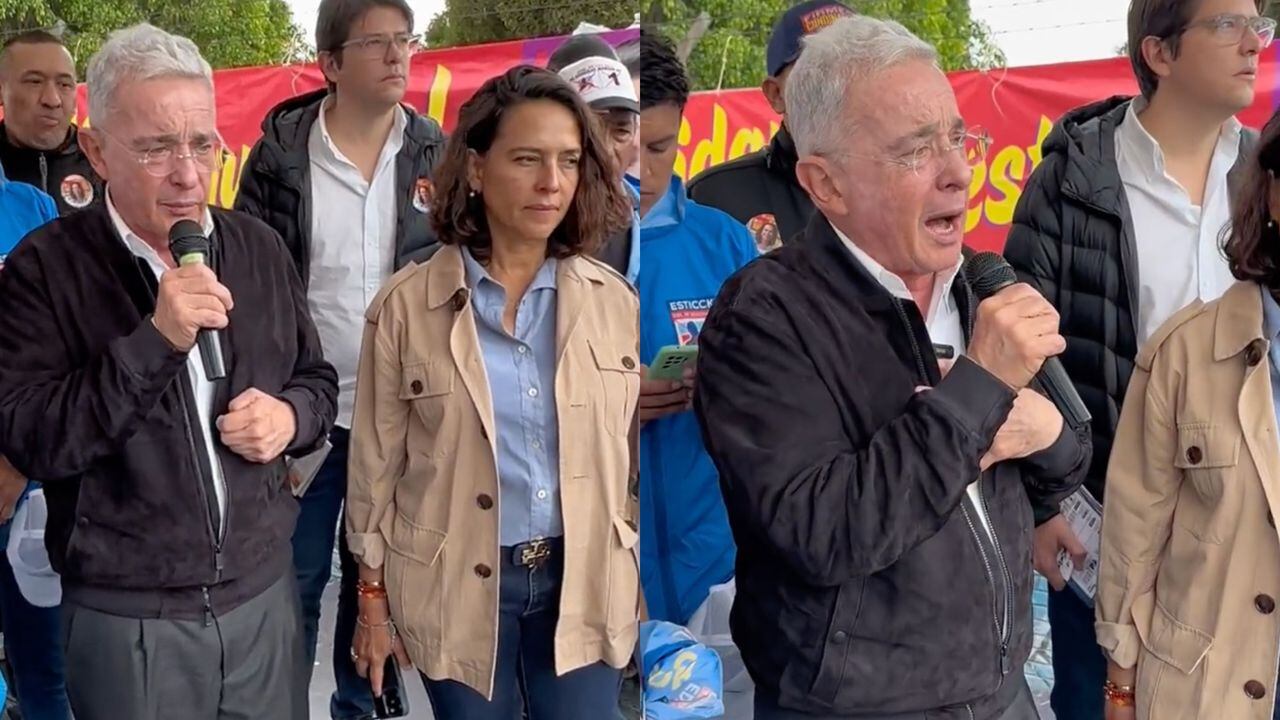Álvaro Uribe habla de falsos positivos en Soacha.