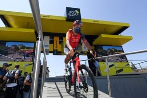 Egan Bernal en la presentación de la etapa 9 del Tour de Francia 2023