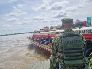 unidades de la Armada de Colombia con apoyo de la comunidad ubicaron un cuerpo sin vida sobre el río Magdalena, a la altura de Magangué - Bolívar.
