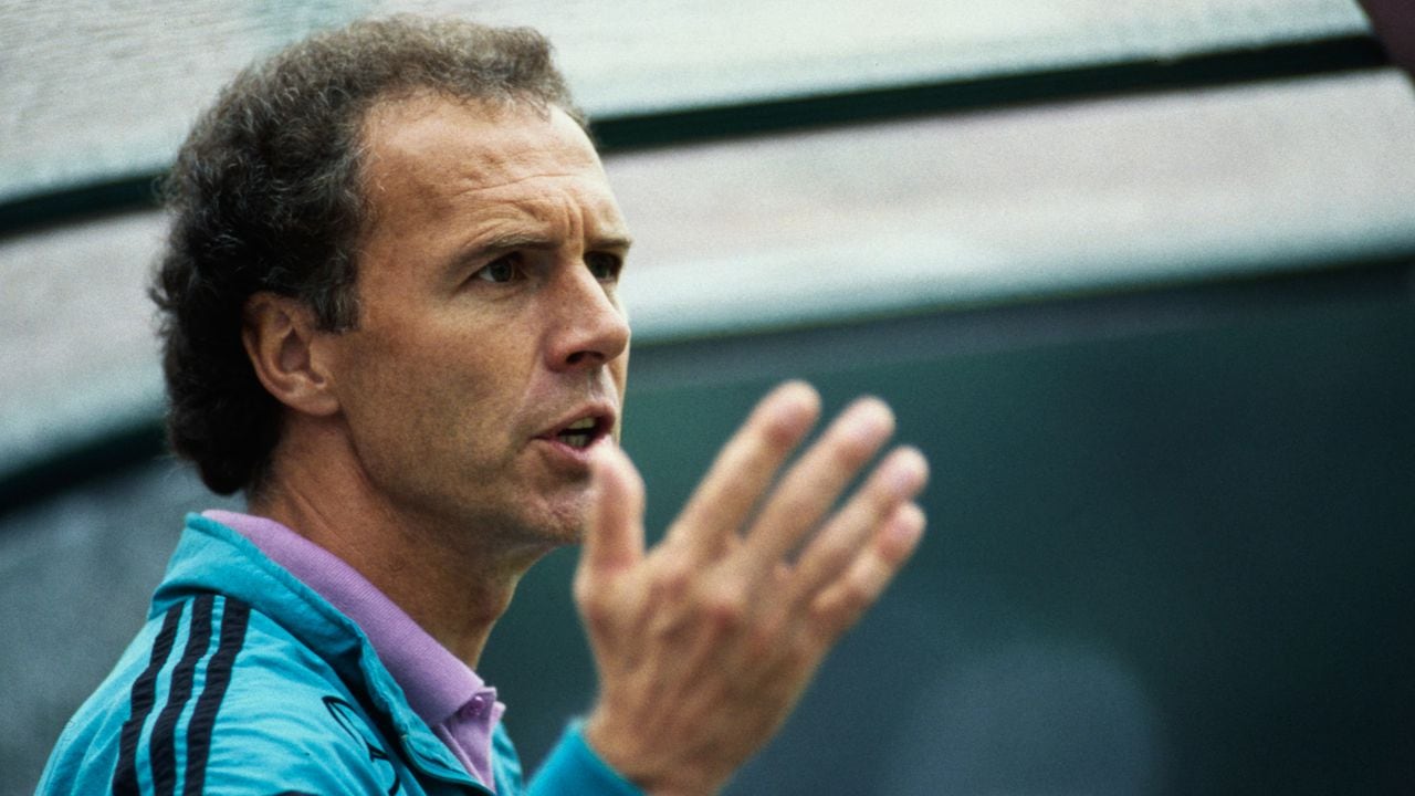 Franz Beckenbauer como técnico de Alemania en la Copa Mundial de Italia 1990.
