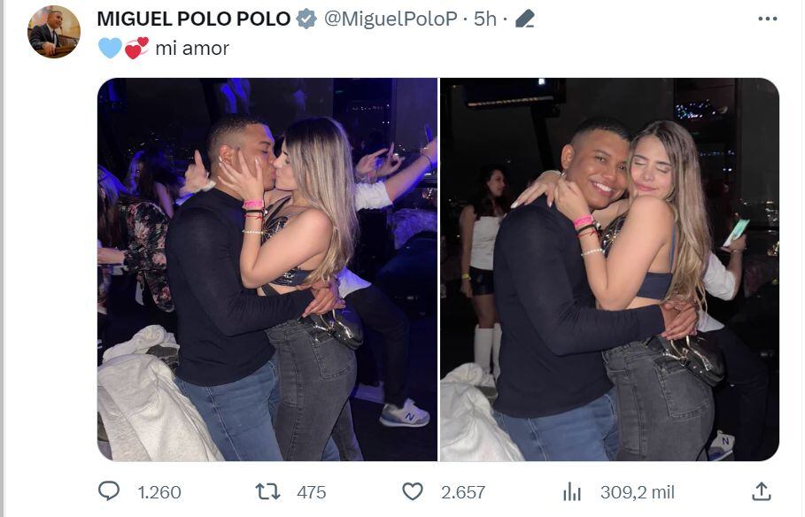 Miguel Polo Polo publicó las primeras imágenes con su nueva novia.