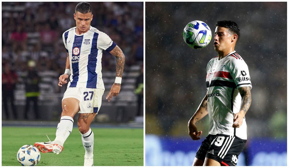 Duelo de colombianos en Copa Libertadores: Juan Camilo Portilla con Talleres y James Rodríguez con Sao Paulo se enfrentarán en Argentina.