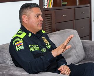 El coronel Carlos Oviedo Lamprea que sería el nuevo Comandante de la Policía de la metropolitana de Cali, Enero 5 de 2024 / Foto Wirman Rios  / EL PAIS