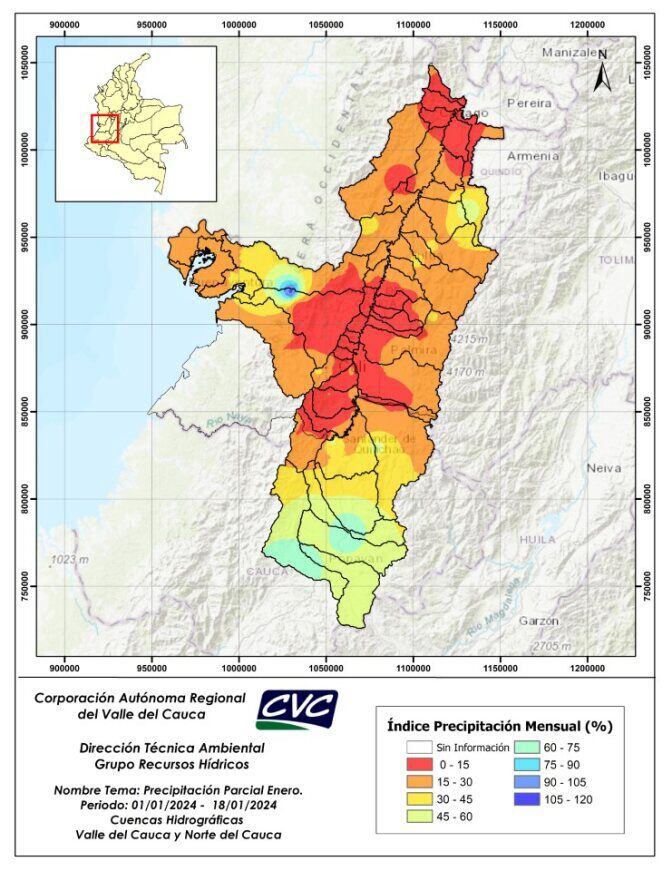 'El Niño' tiene al Valle del Cauca con déficit de lluvias.