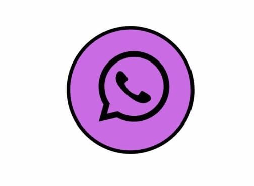 Este es el ícono de Whatsapp morado para hacer el ajuste de color en la aplicación.