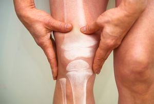 Physical Therapy trying to relieve pain, injury shown in x-ray