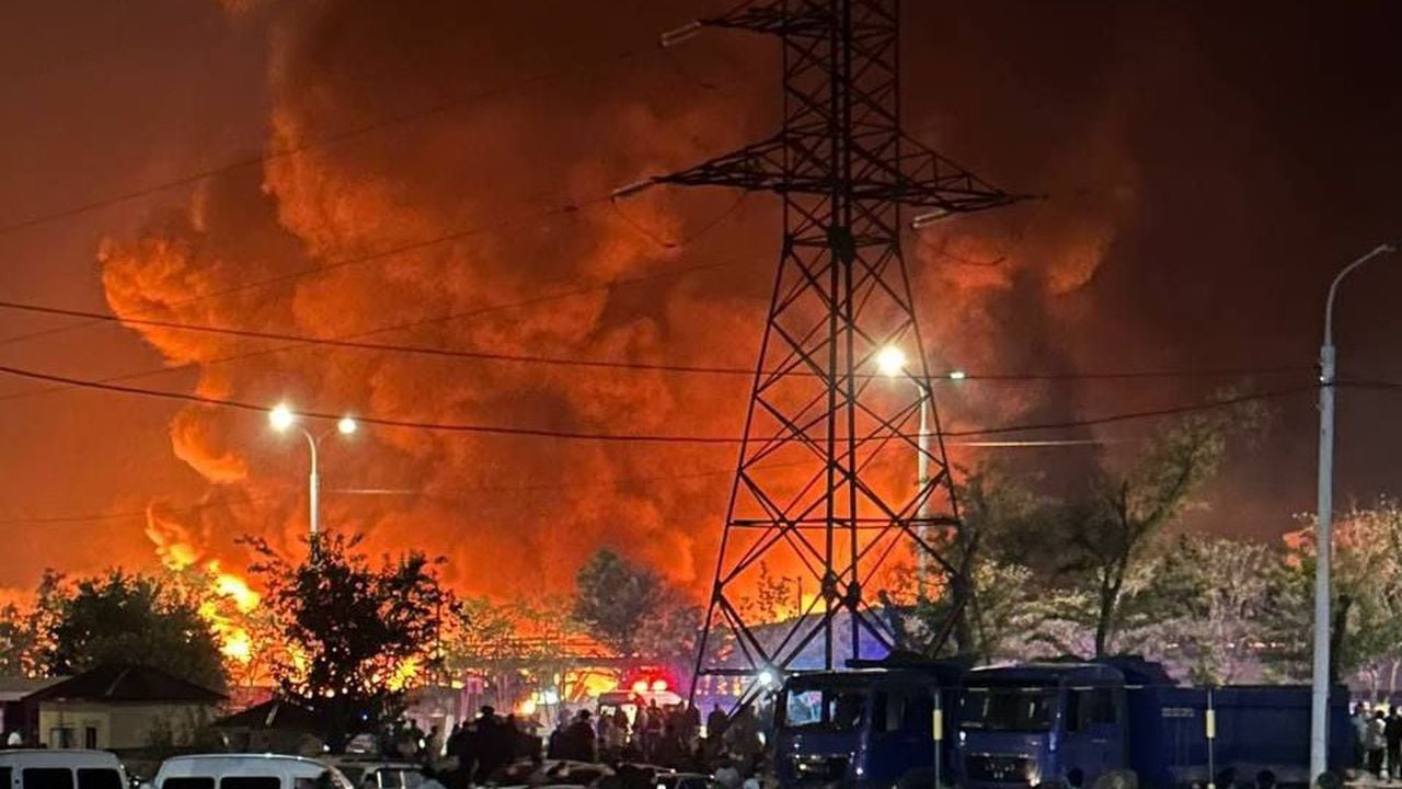Incendio en Uzbekistán.