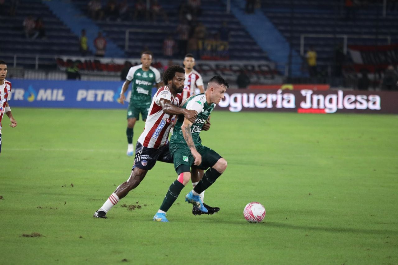Imagen del partido entre Junior de Barranquilla y Deportivo Cali por la fecha 16 del segundo semestre de la Liga colombiana 2023.