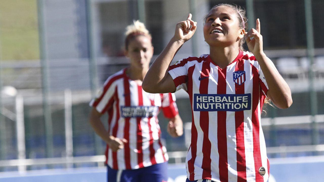 Festejo colombiano! Leicy anotó su primer gol con Atlético Madrid femenino