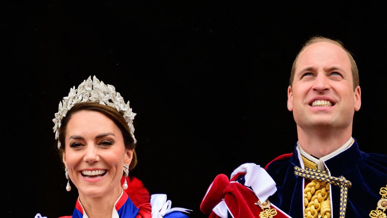 Kate Middleton, Princesa de Gales y el Príncipe Guillermo, hijo del Rey Carlos III.