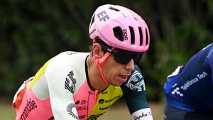 MELFI, ITALY - MAY 08: Rigoberto Urán of Colombia and Team EF Education-EasyPost competes during the 106th Giro d'Italia 2023, Stage 3 a 213km stage from Vasto to Melfi 532m / #UCIWT / on May 08, 2023 in Melfi, Italy. (Photo by Tim de Waele/Getty Images)