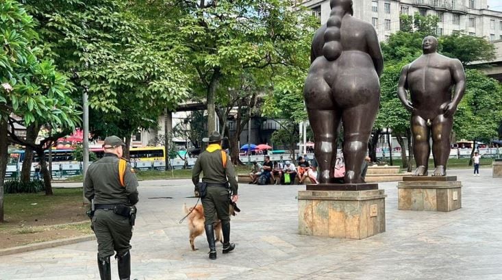 Este modelo de seguridad y control ya había sido implementado en la Plaza Botero. Se espera ejecutar en otras zonas de la ciudad. Foto: Alcaldía de Medellín.