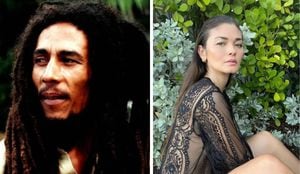 Karen Carreño y Bob Marley