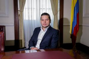 Bogotá. Diciembre 7 de 2023. Andrés Calle, presidente de la Cámara de Representantes para el periodo legislativo 2023-2024. (Colprensa - Mariano Vimos)