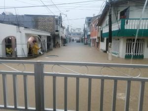 Casi toda la isla está inundada como consecuencia de las fuertes lluvias