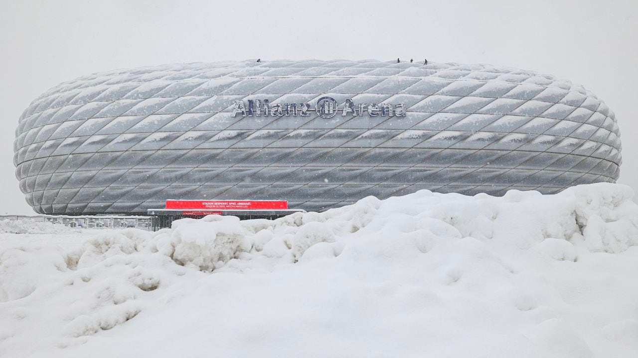 Imagen nieve en el estadio del bayern Múnich
