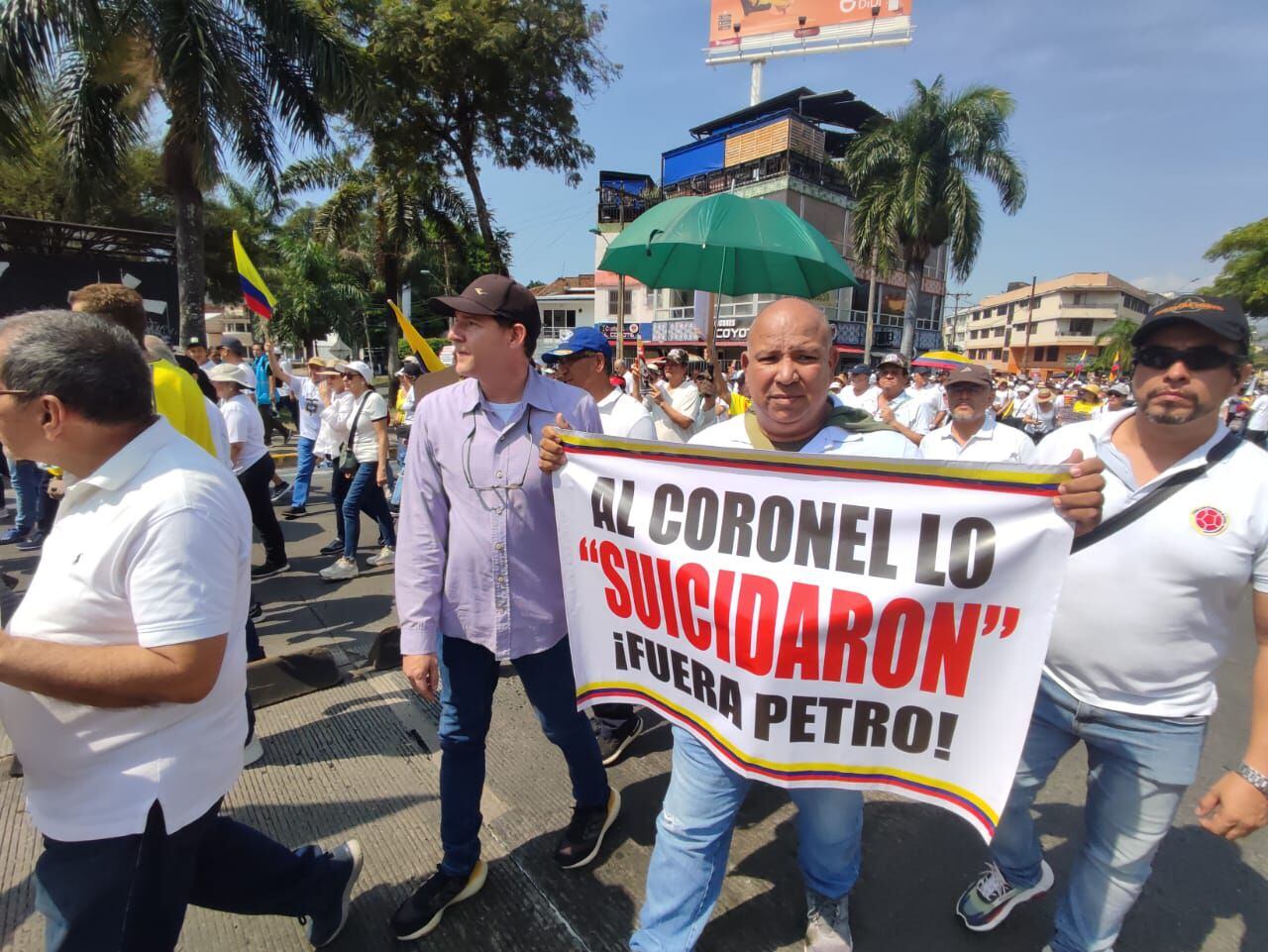Marcha de la oposición o "marcha de la mayoría" contra el gobierno Petro en Cali