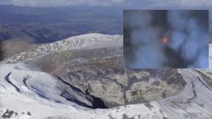 El Servicio Geológico Colombiano analiza los parámetros del volcán