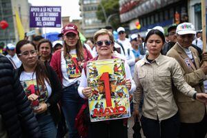 Marcha 1 de mayo día del trabajo, a favor del Presidente Gustavo Petro
Ministra de Trabajo Gloria Inés Ramírez
