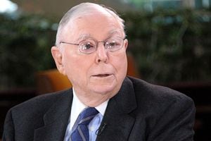 SQUAWK BOX -- Pictured: Charlie Munger, Vice-Chairman of Berkshire Hathaway, in an interview  on May 4, 2015 -- (Photo by: Lacy O'Toole/CNBC/NBCU Photo Bank/NBCUniversal via Getty Images)