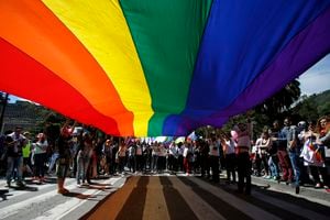 Marcha gay
Desfile del orgullo gay
Homosexuales
Gays
Transexuales
LGTBI
Bogota 2 julio 2017
Revista Semana