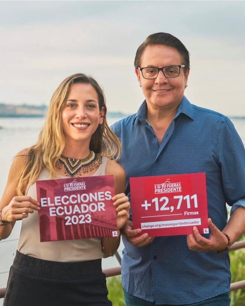Andrea González Nader es ahora la canditada a la presidencia del Ecuador. Foto tomada de la red social Instagram.