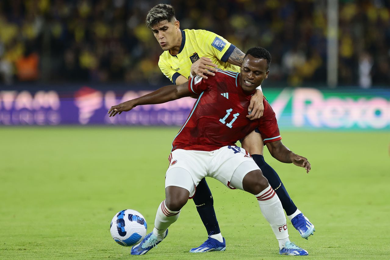 Imagen del partido entre Ecuador y Colombia por la cuarta fecha eliminatoria el Mundial 2026.