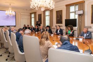Reunión del presidente Gustavo Petro con gobernadores afines al Pacto Histórico en la Casa de Nariño.