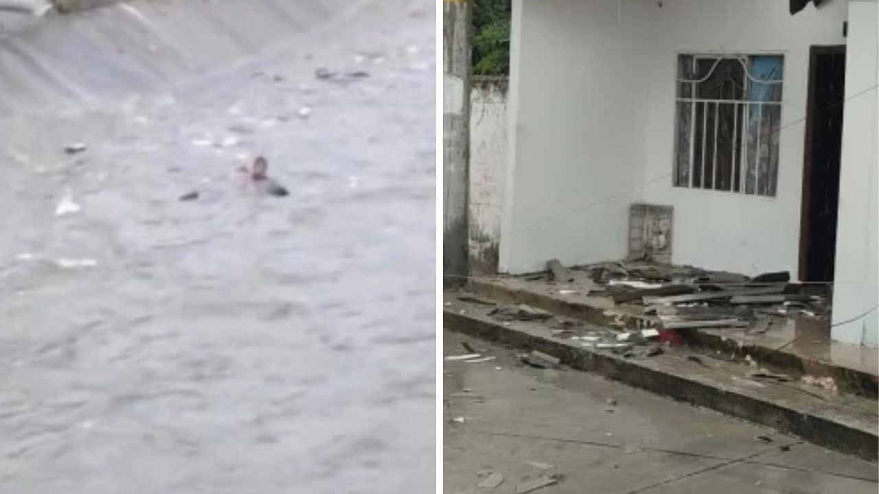 Continúan las emergencias por fuertes lluvias. Buscan a un menor y a un adulto desaparecidos en Barranquilla.