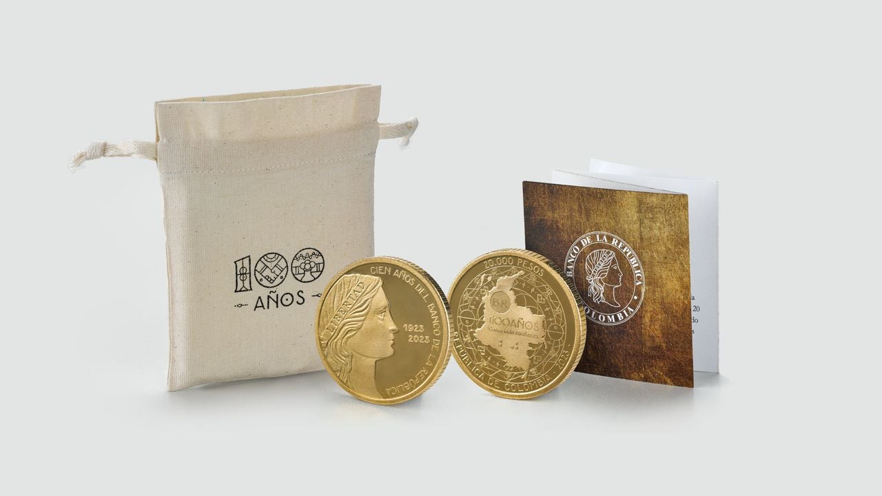 Moneda 100 años Banco de la República