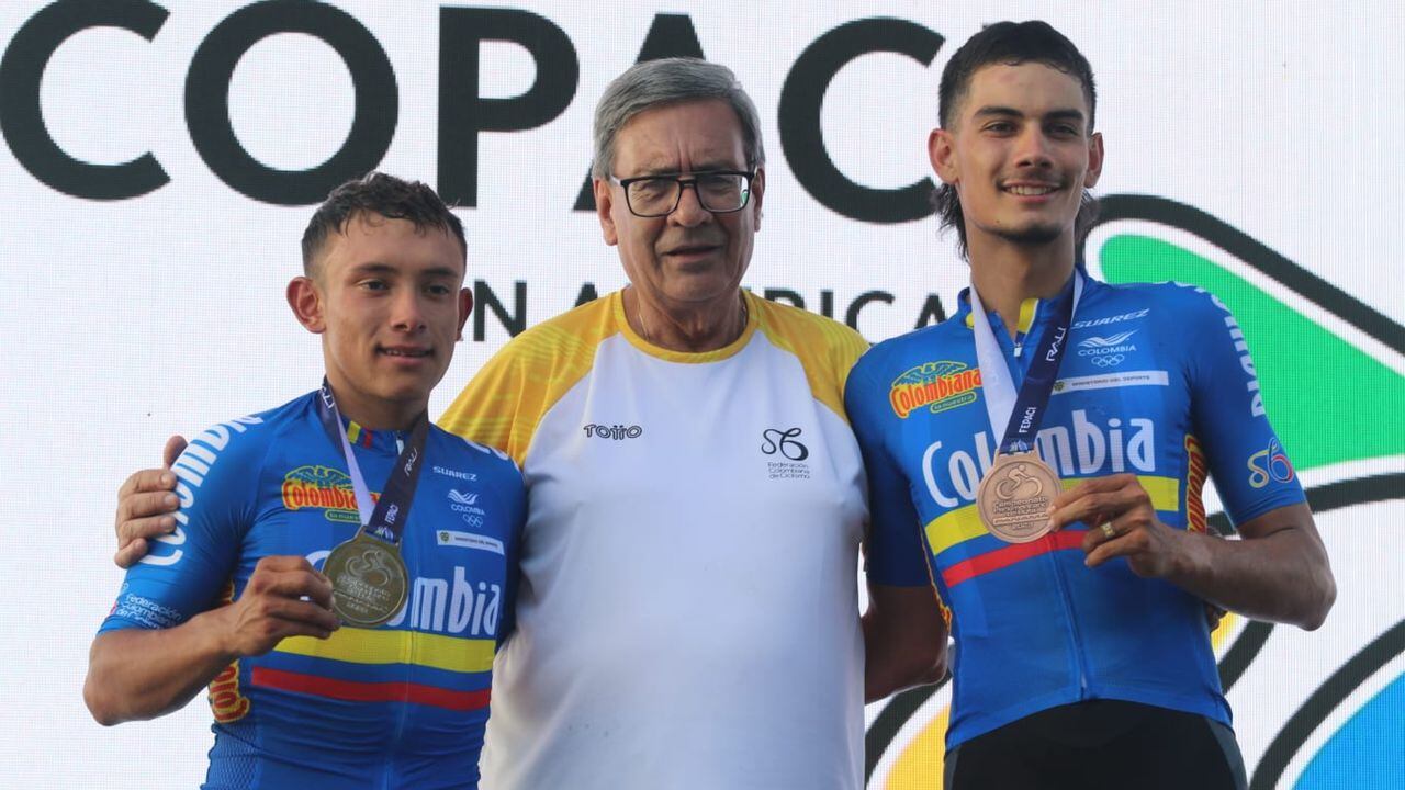 Juan Pablo Sossa y William Colorado ganaron medallas para la Selección Colombia de Ciclismo en el Panamericano de Ruta que se disputó en Ciudad de Panamá. Foto: Mindeporte